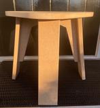 ** NIEUW stevige bijzettafel / kruk van hout **, Minder dan 55 cm, Rond, Nieuw, Hout