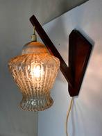 Vintage strakke Mid Century Deense wandlamp Teak, Huis en Inrichting, Lampen | Wandlampen, Ophalen of Verzenden, Zo goed als nieuw