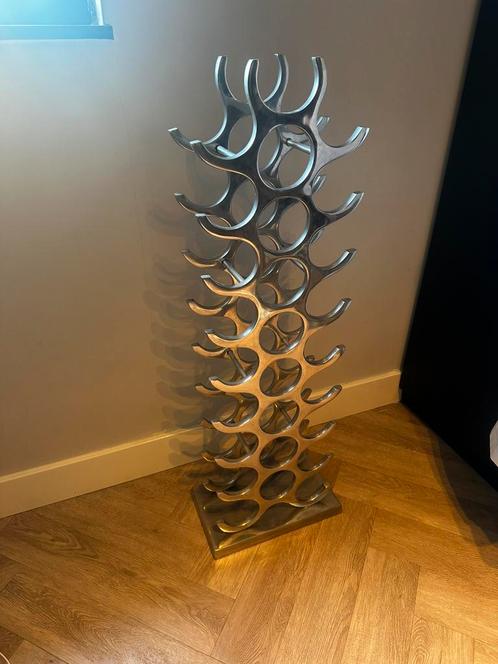 RVS wijnrek – stijlvol & functioneel, Huis en Inrichting, Woonaccessoires | Wijnrekken, Zo goed als nieuw, 75 cm of meer, Metaal
