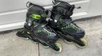 Skeelers zwart groen maat 35 tm 39 verstelbaar g st, Overige merken, Kinderen, Ophalen of Verzenden, Inline skates 4 wielen