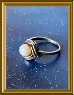 Oude zilveren ring met pareltje, Ophalen of Verzenden, Zilver, Ring