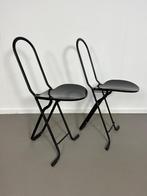 Dafne klapstoelen van Gastone Rinaldi voor Thema Italië 1979, Ophalen of Verzenden, Zwart, Eén