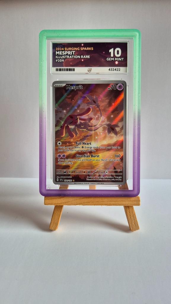 Mesprit 204/191 Surging Sparks Ace 10, Hobby en Vrije tijd, Verzamelkaartspellen | Pokémon, Nieuw, Losse kaart, Foil, Verzenden