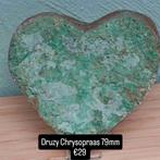 Druzy chrysopraas hart 79mm, Ophalen of Verzenden, Mineraal