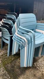 Tuin/terras stoelen, Tuin en Terras, Tuinstoelen, Plastic, Gebruikt, Stapelbaar, Ophalen
