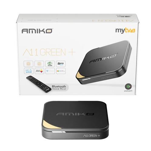 Retour:  Amiko A11 Green Plus Android IPTV Mediastreamer, Audio, Tv en Foto, Mediaspelers, Zo goed als nieuw, Zonder harde schijf