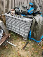 Bak met wielen en deksel, Doe-het-zelf en Verbouw, Kratten en Dozen, Ophalen, 100 cm of meer, 60 cm of meer, Zo goed als nieuw