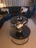Richmond Salontafel Set - Chroom & Zwart, Ophalen, 50 tot 100 cm, 50 tot 100 cm, Zo goed als nieuw