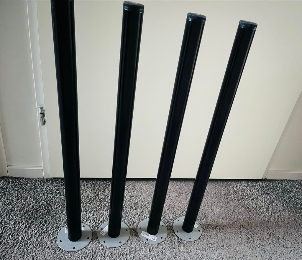 Set van 4 tafelpoten - Zwart, 70 cm, Ophalen, Tafelpoot, Minder dan 50 cm, Gebruikt