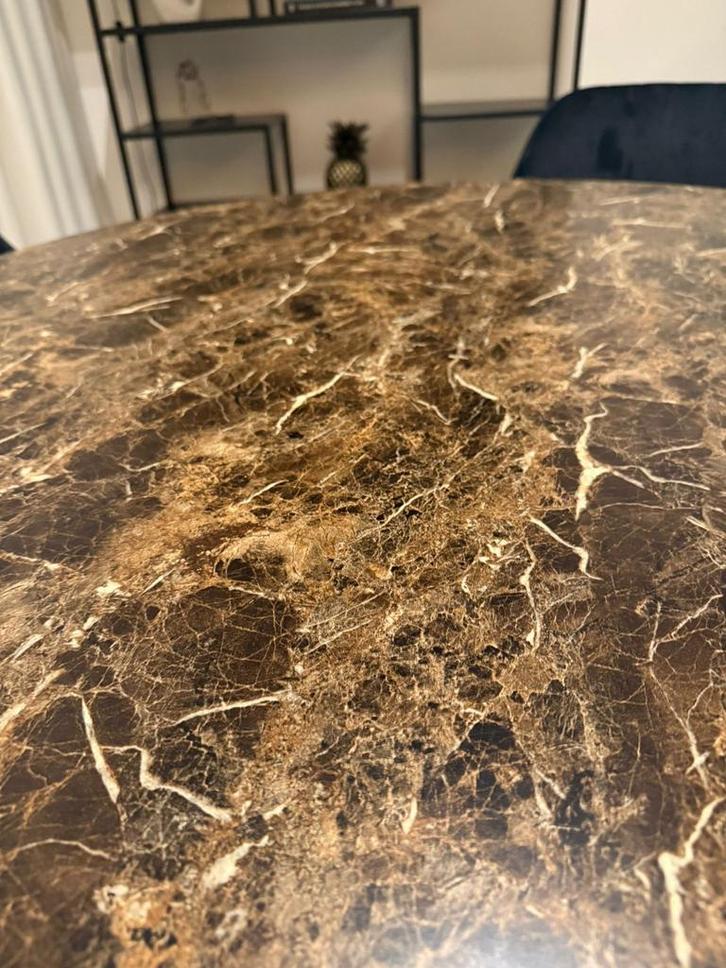 Ronde tafel - 110cm diameter, Huis en Inrichting, Tafels | Eettafels, Gebruikt, 100 tot 150 cm, Vier personen, Rond, Metaal, Ophalen