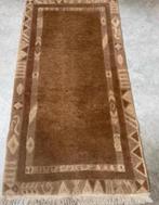 Handgeknoopt loper 75cm x 150cm kleed scheerwol oosterse wol, Gebruikt, Bruin, Rechthoekig, Handgeknoopt loper kleed tapijt scheerwol orient wol oosterse