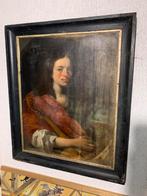 Zeer oud antiek schilderij ( 17e eeuw ?? ) , 80cm Bx 95cm H, Antiek en Kunst, Kunst | Schilderijen | Klassiek, Ophalen of Verzenden