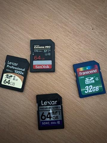 Diverse SD Kaarten - 32GB & 64GB beschikbaar voor biedingen