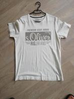 Wit S. Oliver shirt met opdruk maat M, Ophalen of Verzenden, Zo goed als nieuw