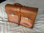 Leren vintage schooltas, Ophalen, Bruin, Aktetas of Boekentas, Leer