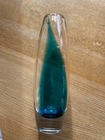 Royall Leerdam Kristal Vaas - 30 cm, Gebruikt, Blauw, Ophalen of Verzenden, Glas