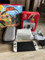 Nintendo Switch OLED + Ring Fit + accessoires, Spelcomputers en Games, Ophalen, Zo goed als nieuw, Met 1 controller, Switch OLED