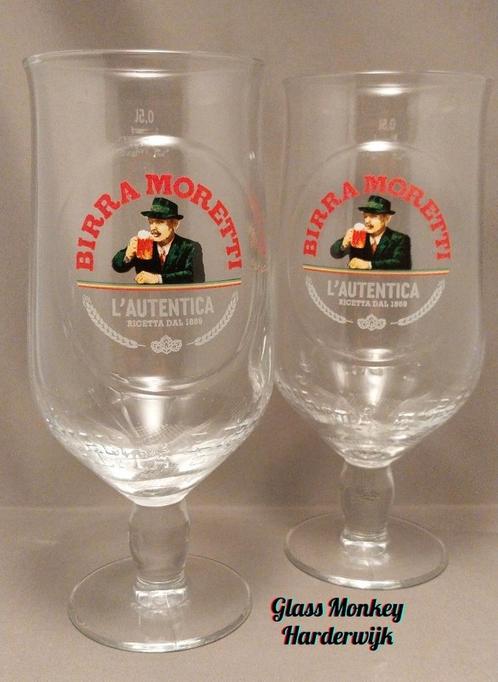 Birra Moretti bierglazen. 50cl, Verzamelen, Biermerken, Nieuw, Glas of Glazen, Overige merken, Ophalen of Verzenden