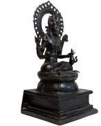 Oude Bronzen Vishnu – Lotusvoetstuk, Amsterdam Provenance, Ophalen of Verzenden, Gebruikt