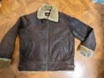 Saki gevoerde leren bomber jas maat XL/56, Kleding | Heren, Bruin, Maat 56/58 (XL), Ophalen of Verzenden, Zo goed als nieuw