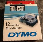 DYMO D1 -Standard Labels - Black on White - 12mm x 7m, Computers en Software, Labelprinters, Ophalen of Verzenden, Nieuw, DYMO