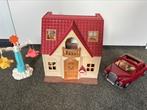 Sylvanian Fam. Huis, auto, draaimolen etc, Ophalen, Gebruikt