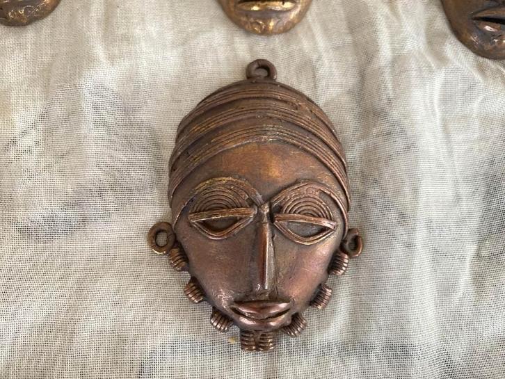 7 BRONZEN DOGON MASKERS, Antiek en Kunst, Kunst | Niet-Westerse kunst, Ophalen of Verzenden