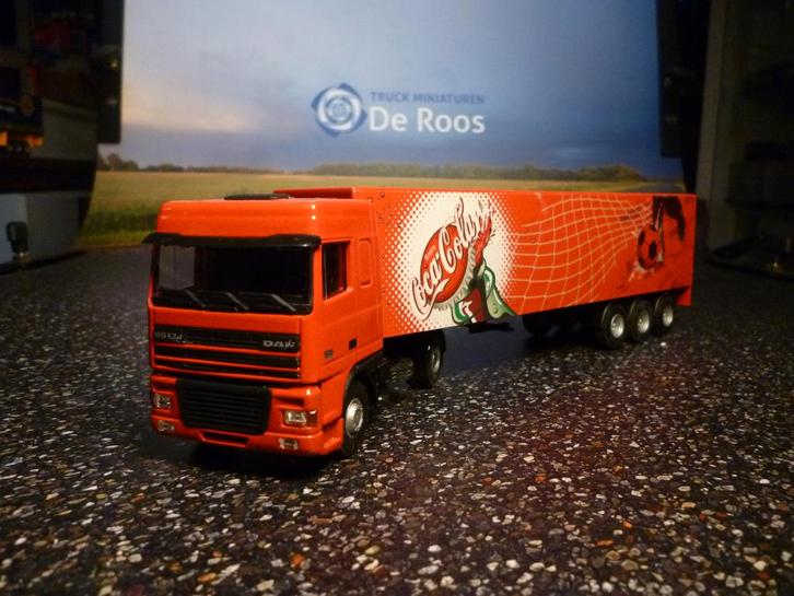 DAF XF 95 Coca Cola, Hobby en Vrije tijd, Modelauto's | 1:50, Zo goed als nieuw, Bus of Vrachtwagen, Lion Toys, Ophalen of Verzenden