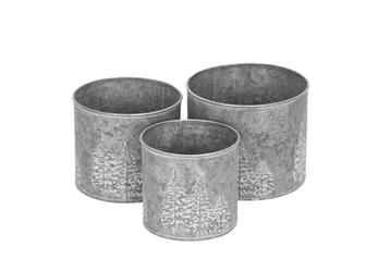 Metalen bloempotjes set van 3 beschikbaar voor biedingen