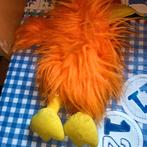 Oranje kraai handpop raaf vogel 35 cm met piepje, Ophalen of Verzenden