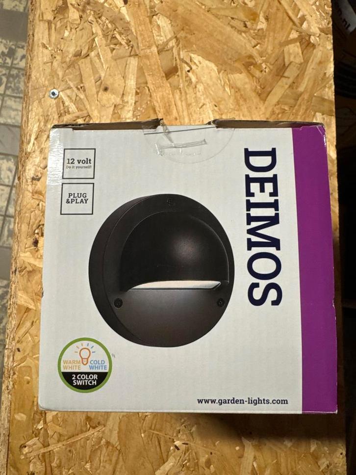 Deimos Wandlamp - Nieuw in doos!, Tuin en Terras, Buitenverlichting, Nieuw, Wandlamp, Aluminium, Minder dan 50 watt, Netvoeding