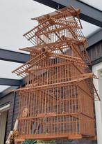 Antieke bamboe vogelkooi pagode model, Dieren en Toebehoren, Ophalen, Kooi-accessoires