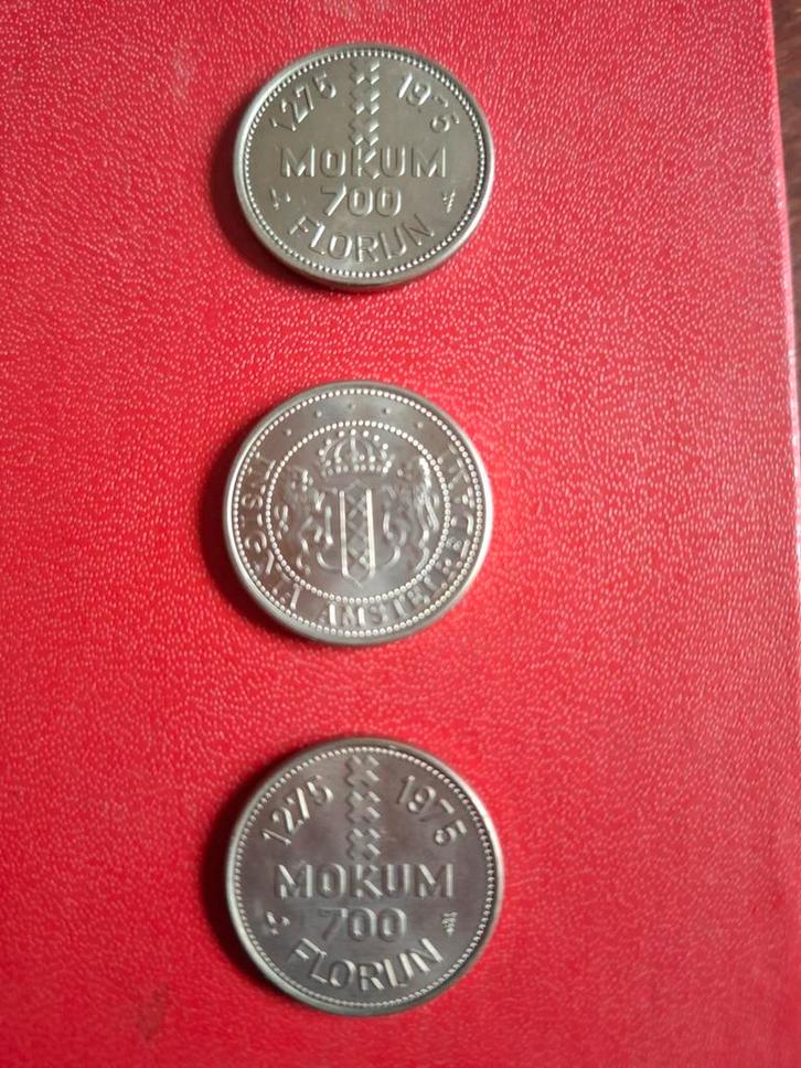 Mokum Florijn Set - 3 Munten Amsterdam 700, Postzegels en Munten, Munten | Nederland, Ophalen of Verzenden