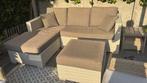 3 zits loungebank, Tuin en Terras, Tuinsets en Loungesets, Ophalen, Zo goed als nieuw, Wicker, Hocker