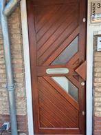 Houten voordeur, Gebruikt, 80 tot 100 cm, Buitendeur, 200 tot 215 cm