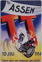 TT Assen Juli 1954 MotoGP reclamebord van metaal wandbord