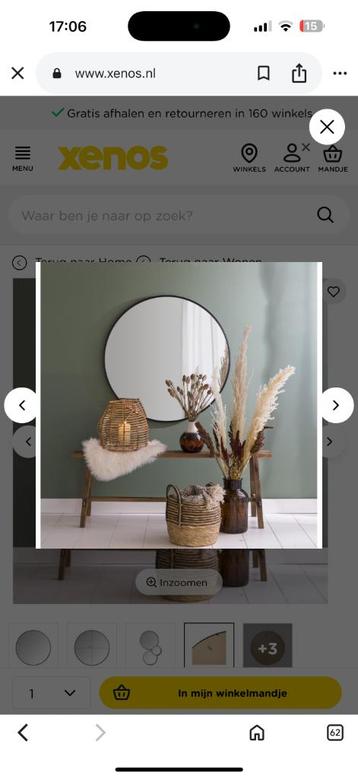 Spiegel rond 110 cm beschikbaar voor biedingen