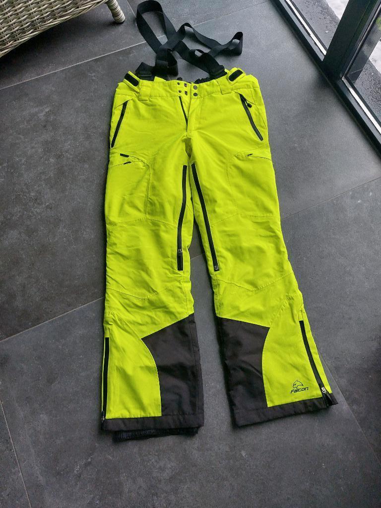 Gele Falcon skibroek maat 50, Maat 48/50 (M), Falcon, Gedragen, Ophalen