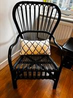 Mooie rieten stoel, Huis en Inrichting, Ophalen, Gebruikt, Zwart, Riet of Rotan