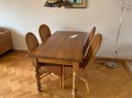Eikenhouten eettafel met schuiflade, Huis en Inrichting, Tafels | Eettafels, Ophalen, Gebruikt, Klassiek, Eikenhout