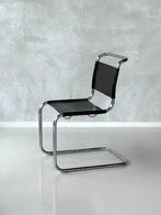 S33 sledestoel Mart Stam buisframestoel Fasem vintage stoel, Huis en Inrichting, Stoelen, Italie, Gebruikt, Fasem, Zwart