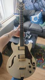 Ibanez Artcore Expressionist AMH90-IV Ivory, Ophalen, Zo goed als nieuw, Hollow body, Ibanez