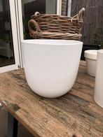 Grote Mica Bloempot - Wit, Tuin en Terras, Bloempotten, Kunststof, Rond, Tuin, Zo goed als nieuw