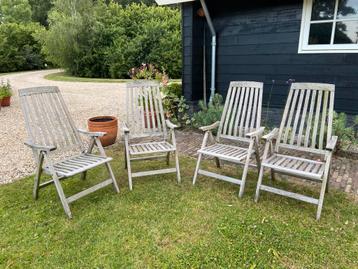4 Gloster teak tuinstoelen teakhout standenstoel tuin  beschikbaar voor biedingen