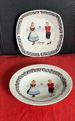 2x bordje/schaaltje Figgjo Flint, Hardanger Dancers Norge, Ophalen, Gebruikt, Overige stijlen, Bord(en)