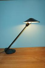 Vintage bureaulamp zwart met hoedje, Huis en Inrichting, Gebruikt, Ophalen of Verzenden, Metaal, Modern