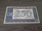 Bijna UNC biljet 2,5 gulden 1938, zilverbon, Ophalen of Verzenden