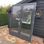 Hardhouten tuindeuren/ dubbele/ openslaande deuren, Ophalen, Minder dan 250 cm, Schuur, Zonder ramen