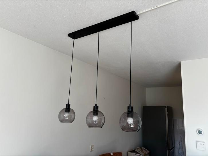 Hanglampen Eettafel - Modern Design, Huis en Inrichting, Lampen | Hanglampen, Zo goed als nieuw, Minder dan 50 cm, Glas, Ophalen