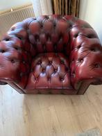 Chesterfield Bank & Stoelen - Rundleer, Huis en Inrichting, Ophalen, Gebruikt, Leer, 75 tot 100 cm